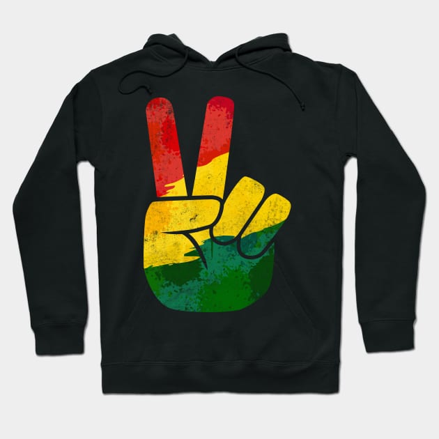 Peace Hand Sign Juneteenth Freedom Day Black Pride Hoodie by HCMGift